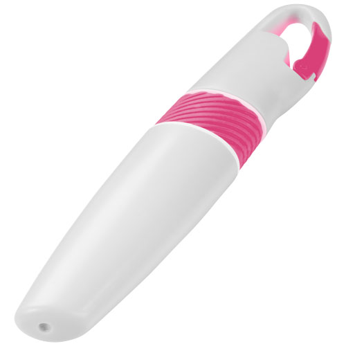 Picasso Highlighter With Carabiner - White, Pink