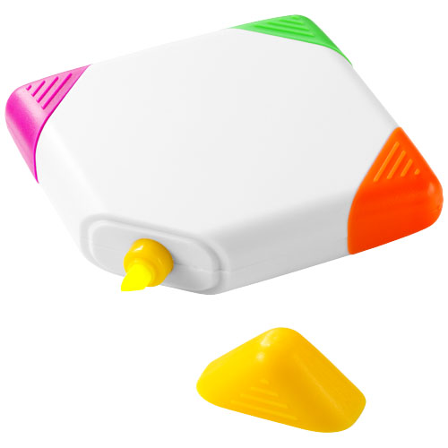 Trafalgar Square-Shaped 4-Colour Highlighter - White