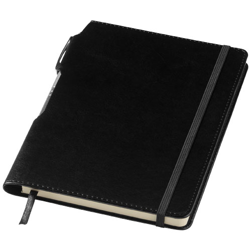 Panama A5 Hard Cover Notebook With Pen - Black