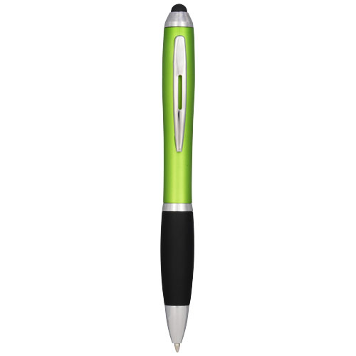Nash Coloured Stylus Ballpoint Pen With Black Grip - Lime, Black
