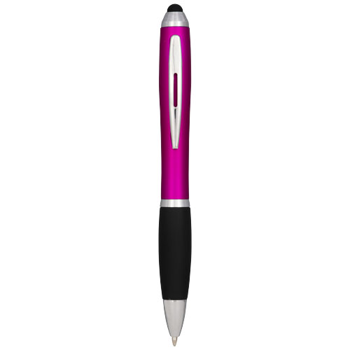 Nash Coloured Stylus Ballpoint Pen With Black Grip - Pink, Black