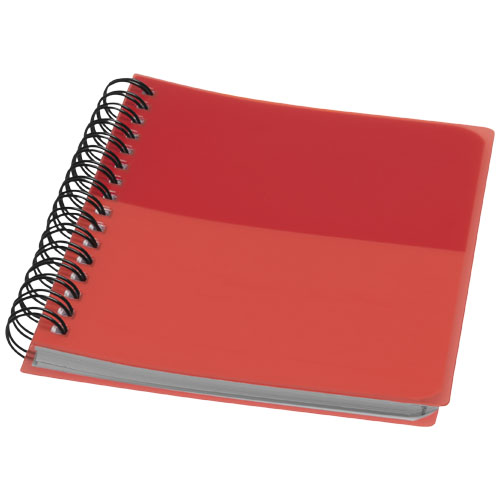 Colour-Block A6 Spiral Notebook - Red