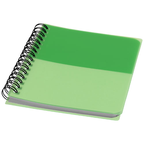 Colour-Block A6 Spiral Notebook - Green