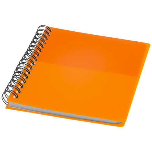Colour-Block A6 Spiral Notebook - Orange