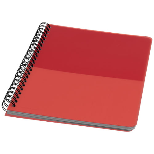 Colour-Block A5 Spiral Notebook - Red