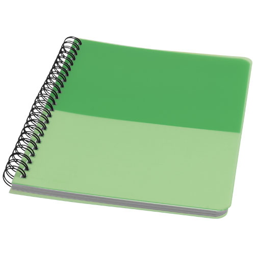 Colour-Block A5 Spiral Notebook - Green