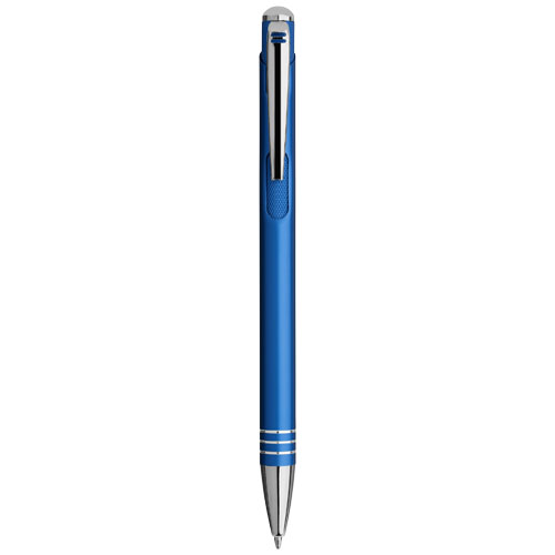 Izmir Ballpoint Pen With Knurled Pusher - Blue