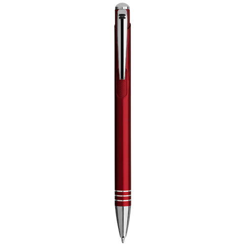 Izmir Ballpoint Pen With Knurled Pusher - Red