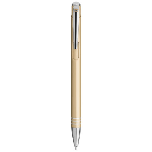 Izmir Ballpoint Pen With Knurled Pusher - Champagne