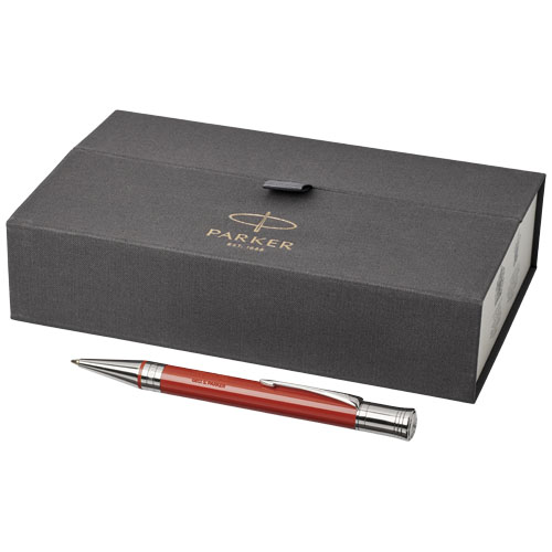 Parker Duofold Premium Ballpoint Pen - Red, Silver