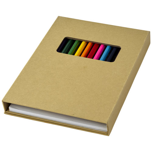 Pablo Colouring Set With Drawing Paper - Natural