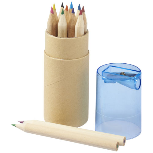 Hef 12-Piece Coloured Pencil Set With Sharpener - Blue