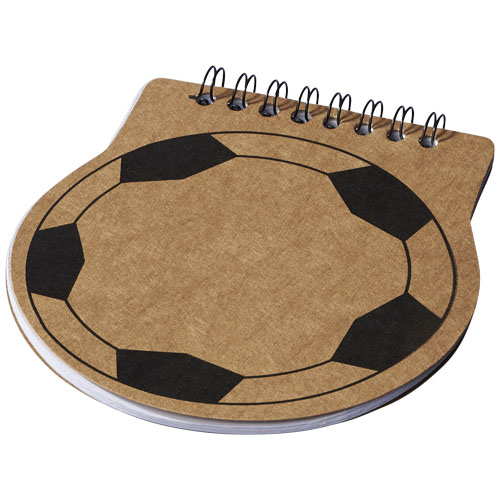 Score Football Shaped Notebook - Natural, Black