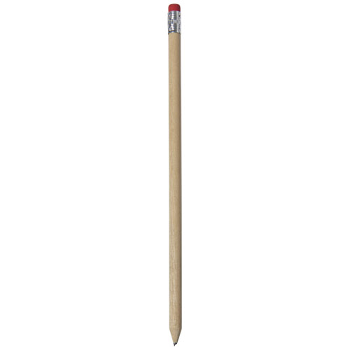 Cay Wooden Pencil With Eraser - Natural, Red