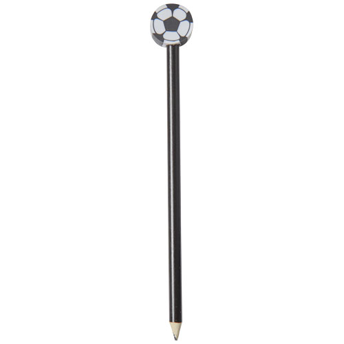 Goal Pencil With Football-Shaped Eraser - Black