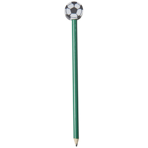 Goal Pencil With Football-Shaped Eraser - Green