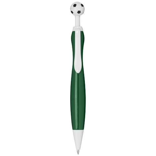 Naples Ballpoint Pen With Football-Shaped Clicker - Green