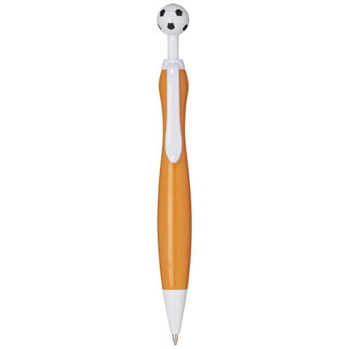 Naples Ballpoint Pen With Football-Shaped Clicker - Orange