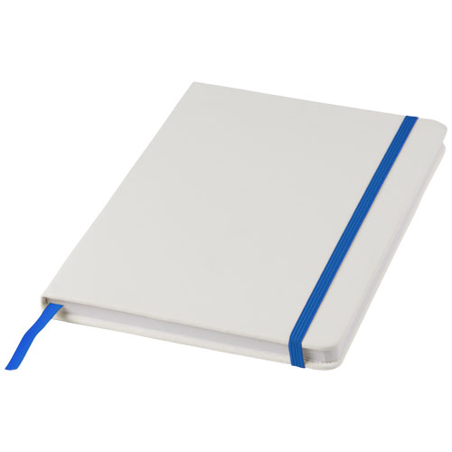 Spectrum A5 White Notebook With Coloured Strap - White, Royal Blue