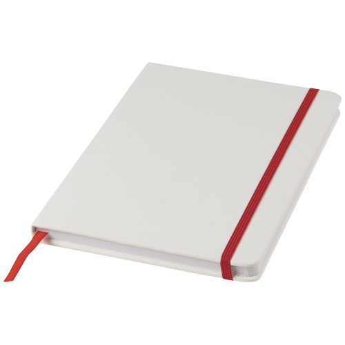 Spectrum A5 White Notebook With Coloured Strap - White, Red