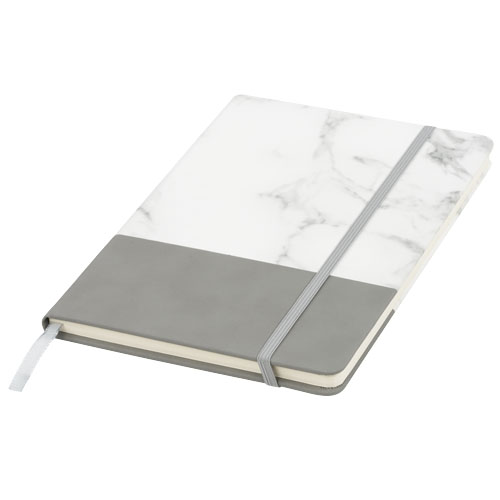 Two-Tone A5 Marble Look Notebook - Grey
