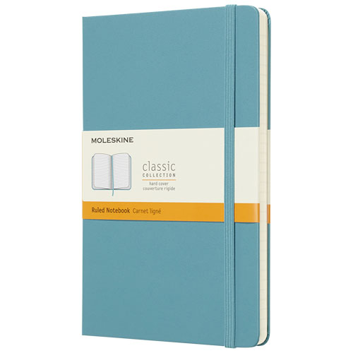Moleskine Classic L Hard Cover Notebook - Ruled - Reef Blue