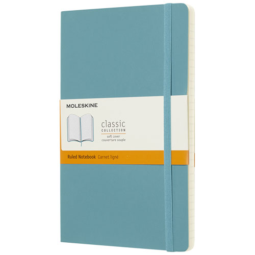 Moleskine Classic L Soft Cover Notebook - Ruled - Reef Blue
