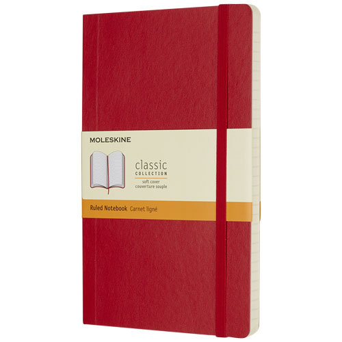 Moleskine Classic L Soft Cover Notebook - Ruled - Scarlet Red
