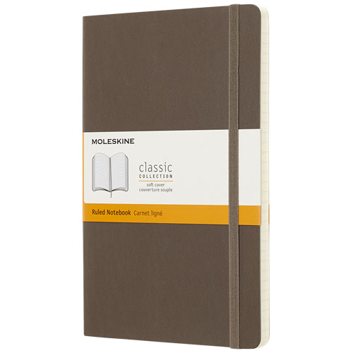 Moleskine Classic L Soft Cover Notebook - Ruled - Earth Brown