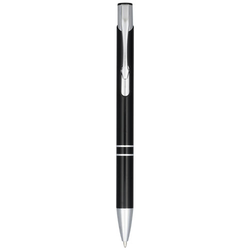 Moneta Anodized Aluminium Click Ballpoint Pen - Black