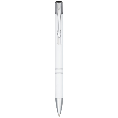 Moneta Anodized Aluminium Click Ballpoint Pen - White