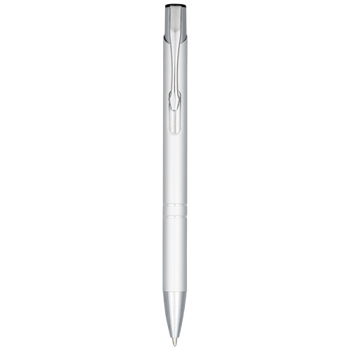 Moneta Anodized Aluminium Click Ballpoint Pen - Silver