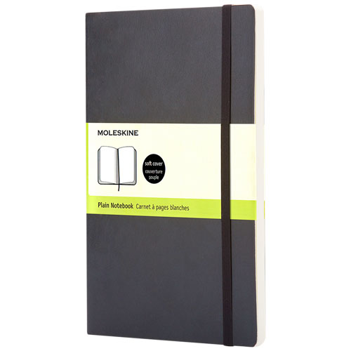 Moleskine Classic L Soft Cover Notebook - Plain - Black