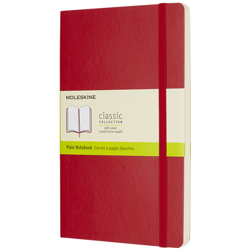 Moleskine Classic L Soft Cover Notebook - Plain - Scarlet Red