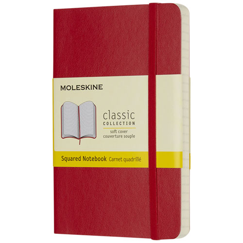 Moleskine Classic Pk Soft Cover Notebook - Squared - Scarlet Red