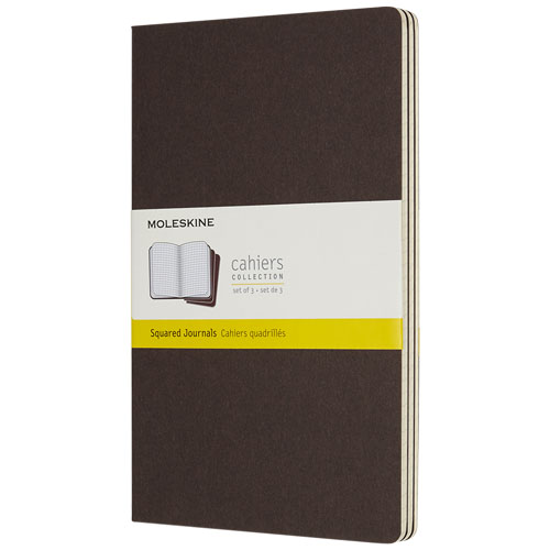 Moleskine Cahier Journal L - Squared - Coffee Brown