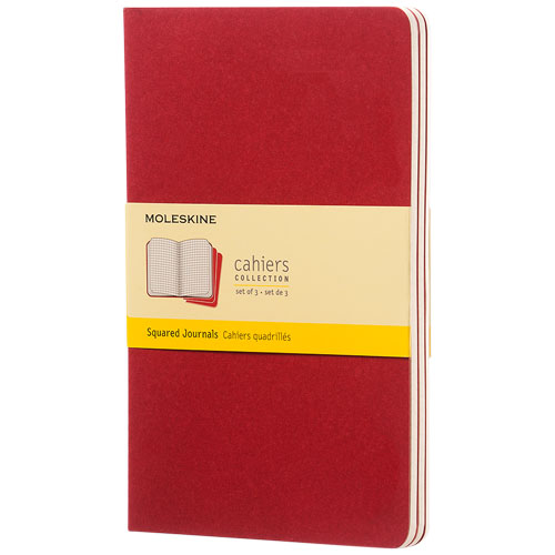 Moleskine Cahier Journal L - Squared - Cranberry Red