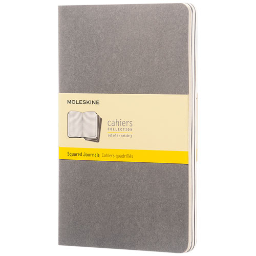 Moleskine Cahier Journal L - Squared - Pebble Grey
