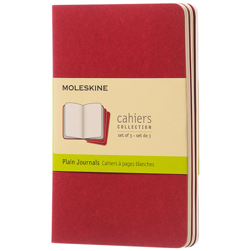 Moleskine Cahier Journal Pk - Plain - Cranberry Red