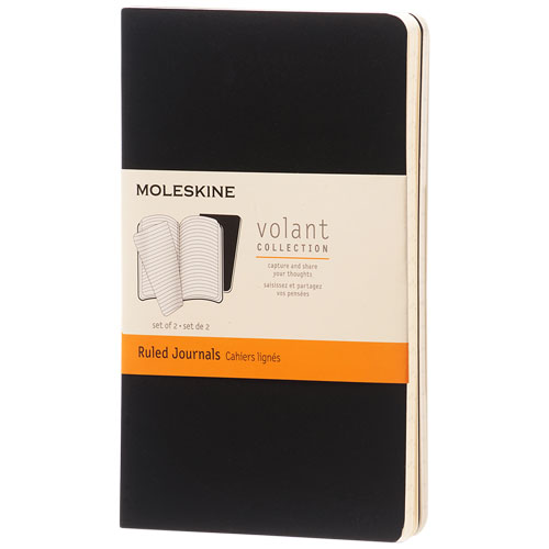 Moleskine Volant Journal Pk - Ruled - Black