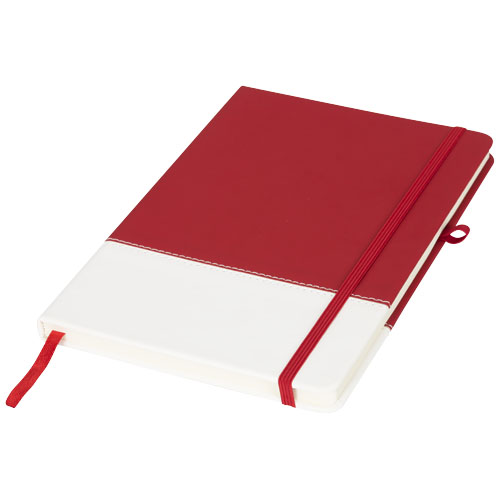 Two-Tone A5 Colour Block Notebook - Red