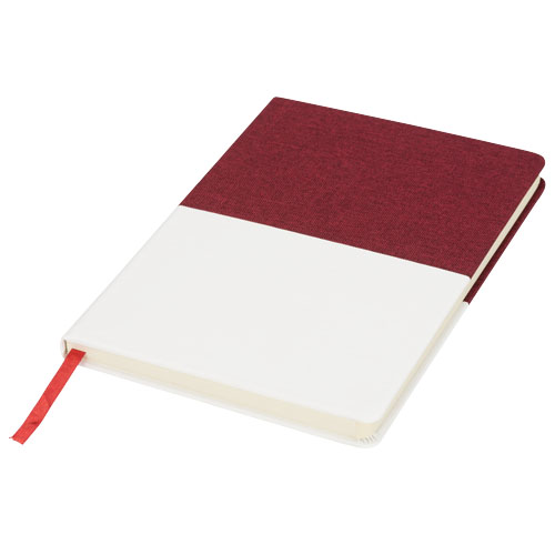 Two-Tone A5 Canvas Notebook - Red