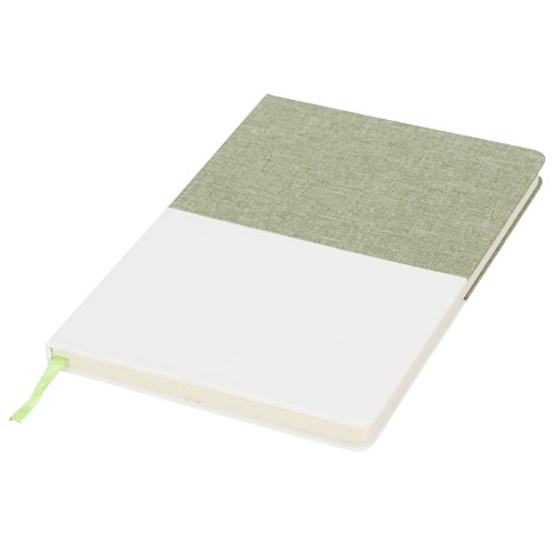 Two-Tone A5 Canvas Notebook - Green
