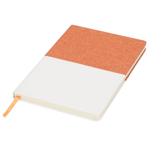 Two-Tone A5 Canvas Notebook - Orange