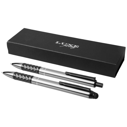 Tactical Grip Duo Pen Gift Set - Chrome