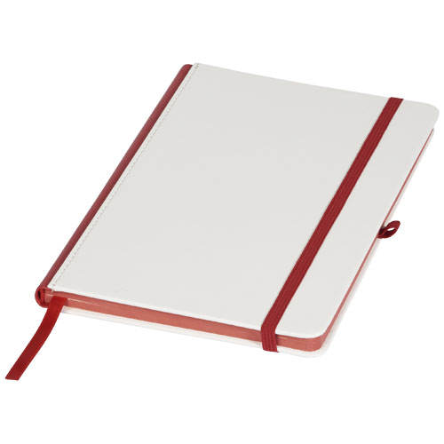 Pu Cover Digital Print Notebook And Coloured Spine - White, Red