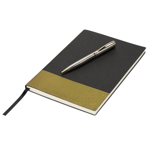 Midas Gift Set With Notebook And Pen - Black