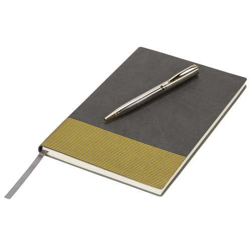 Midas Gift Set With Notebook And Pen - Grey