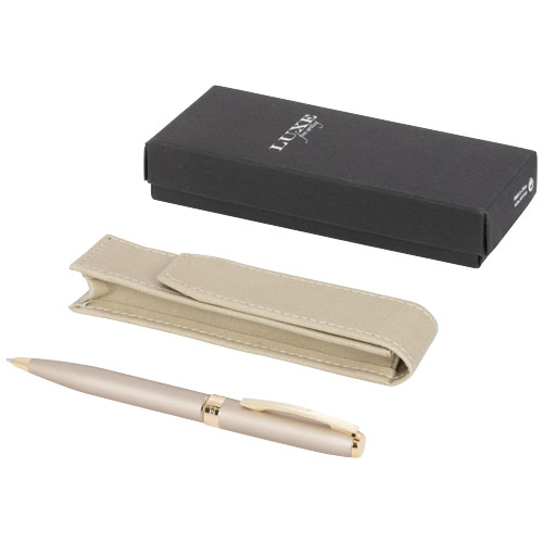 Pearl Pen Gift Set With Pouch - Beige