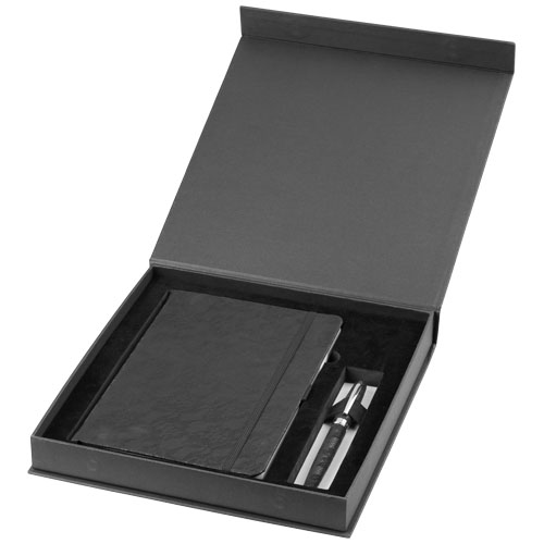 Lace A5-Size Notebook And Pen Gift Set - Black